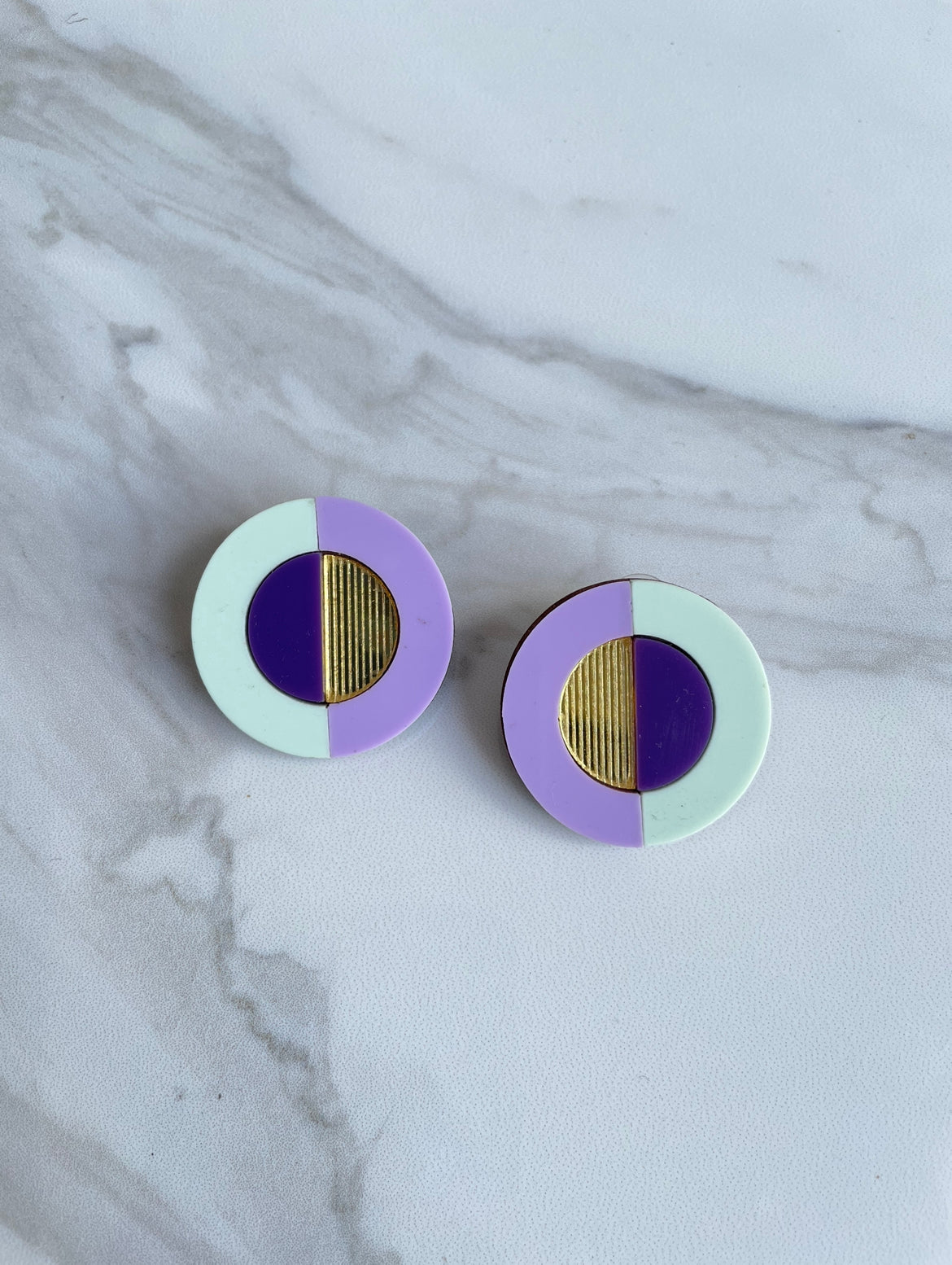 Dual Tone Studs | Purple