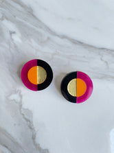 Dual Tone Studs | Pink