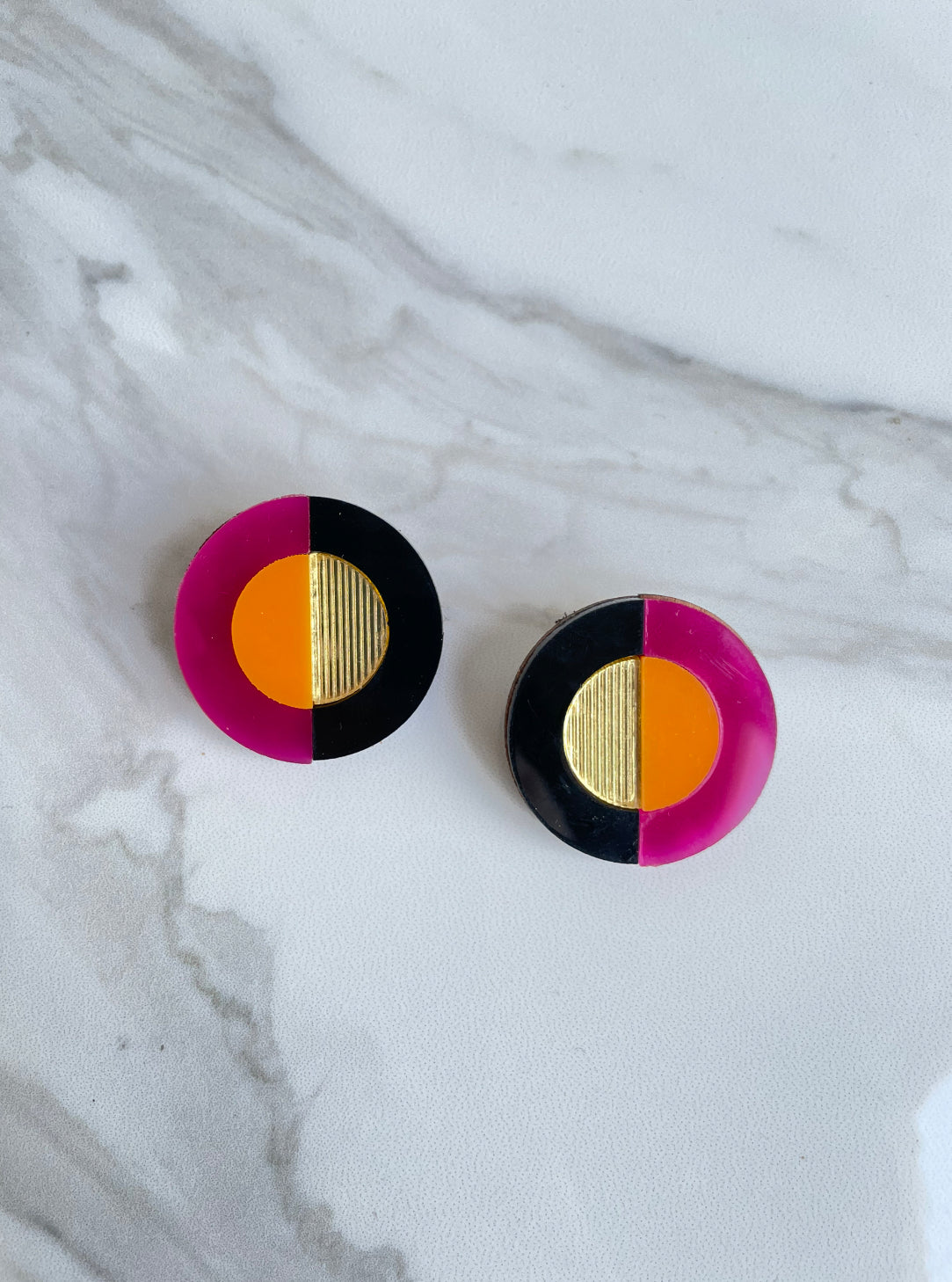 Dual Tone Studs | Purple